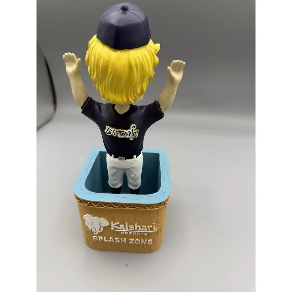 2010 Bernie Brewer Kalahari Splash Zone Bobblehead Brewers SGA Box Ticket
